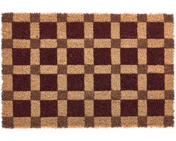 VILLASIS - Deurmat - Beige/Rood - 60 x 90 cm - PVC