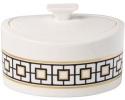 Villeroy & Boch 1044838230 pot Ovaal Porselein Zwart, Goud, Wit