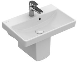 Villeroy & Boch Avento meubelwastafel 55x37cm 1 kraangat met overloop wit