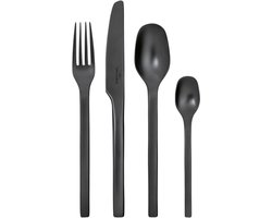 Villeroy & Boch Bestekset Manufacture Rock - Zwart - 16-delig