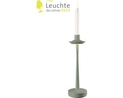 Villeroy & Boch | Combinatie van een tafellamp en een kandelaar | Accu | Olijf groen