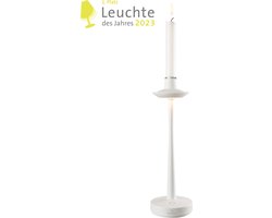 Villeroy & Boch | Combinatie van een tafellamp en een kandelaar | Accu | Wit