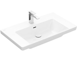 Villeroy & Boch Subway 3.0 meubelwastafel - 80x47cm - 1 kraangat met overloop wit