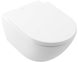 Villeroy & Boch Subway 3.0 Wandcloset - 56cm - zonder spoelrand - diepspoel - twistflush - ceramic+ - zonder zitting - mat stone white (wit)