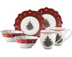 Villeroy & Boch Toy's Delight Breakfast Ontbijtset Kerst - 6-delig - Rood
