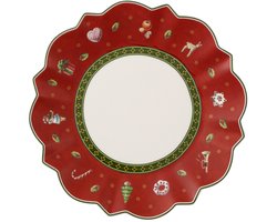 Villeroy & Boch Toy's Delight Gebakbordje - 17 cm - Rood - Kerst