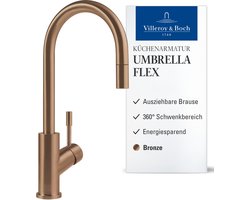Villeroy & Boch Umbrella - Keukenkraan met uittrekbare sproeikop, brons 92540004