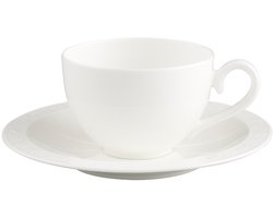 Villeroy & Boch White Pearl koffiekop + schotel