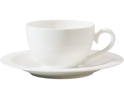Villeroy & Boch White Pearl ontbijtkop + schotel