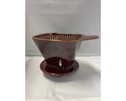 Villeroy en Boch Vintage koffiefilter - decoratie - bruin keramiek