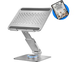 Villux Laptop Standaard Ergonomisch - Laptop Standaard Verstelbaar - Laptophouder - Laptopstandaard - Laptop Verhoger - Laptop Standaard Opvouwbaar - Inclusief Ebook - Uitschuifbaar