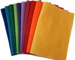 Vilt lapjes assortiment Regenboog