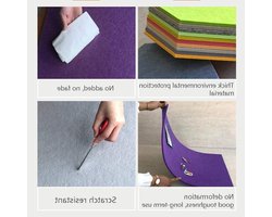 Vilt Prikbord - Memo Bord - Muur Decoratie - Zeshoekige Tegels - 5 Pakken - Groen