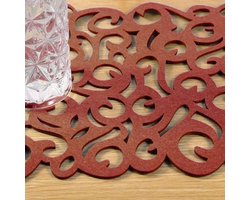 Vilt Tafelkleed Loper - Rechthoekige Tafelonderzetters voor Eettafel, Buffet, Feesten, Bruiloften - Huishouddecoraties (Licht Koffie)