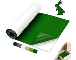 Vilt, zelfklevend, per meter, 1 mm, plakvilt, zelfklevend, 230 x 30 cm, groen, naaldvilt, per meter, viltmat voor camper, dakhemel, stof, wandbekleding, meubels, lademat, doe-het-zelf