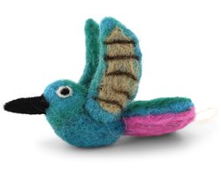 Vilten Kolibrie - Vilten Vogel - Vogeltje van Vilt - Gry & Sif - Vilten Hangers - Hummingbird