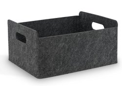 Vilten mand - Opbergbox organizer - Thuis en kantoor - Verdikt materiaal - 31.5cm x 25cm - Zwart