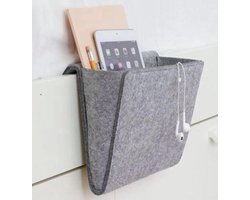 Vilten Opbergzak voor Bed & Bank - Nachtkastje voor Ipad & Tijdschriften- slaapkamer accessoire