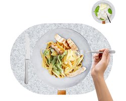 Vilten placemats - duurzame premium kwaliteit - set van 12 - 100% gerecycled materiaal - 44 x 29 cm