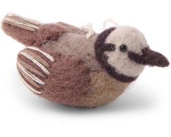 Vilten Vogeltje Lavendel - Vilten Vogeltjes - Gry & Sif - Fair Trade en Handgemaakt in Nepal - Vilten Vogel Lavender