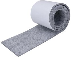 Viltglijders grijs 100 cm x 10 cm - Zelfklevend viltband - Op maat te snijden - 4 mm - Meubelglijders - Schommelstoel - Stoelpoot