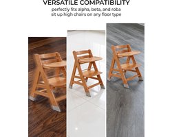 Viltglijders set voor hoge stoel, compatibel met Hauck Alpha Beta Roba Sit Up, 8 stuks, vloer- en krasbescherming voor parket, laminaat, hoge stoelpoten, antislip, geluidsreducerend, hoge