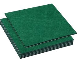 Viltkussens Zelfklevend Donkergroen 6 Stuks - 25x25 cm Anti Kras Onderlegger voor Meubels en Lamp