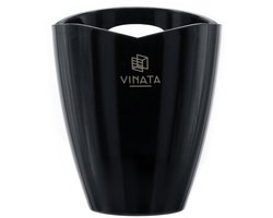 Vinata Liera wijnkoeler - zwart - 3.5 L - wijnkoeler staaf - flessenkoeler - koelelement fles - wijnschenker