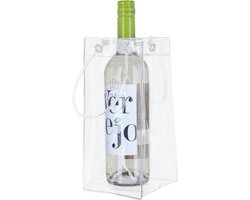 Vinata Puni coolbag - transparant - wijnkoeler staaf - flessenkoeler - koelelement fles - wijnschenker
