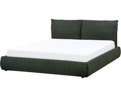 VINAY - Tweepersoonsbed - Donkergroen - 160 x 200 cm - Polyester