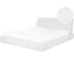 VINAY - Tweepersoonsbed - Wit - 180 x 200 cm - Bouclé