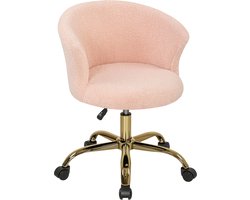 Vinsetto-Bureaustoel-58x56x76cm-Polyester-Roze