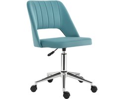 Vinsetto-bureaustoel-fluweel (100% polyester)-49x60x91cm-blauw