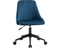 Vinsetto - Bureaustoel - Hoogteverstelbaar - 360° draaibaar - Blauw