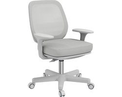 Vinsetto Bureaustoel Polyester, Kunststof 55L x 48B x 82,5-94,5H cm Grijs