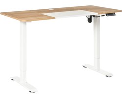 Vinsetto Elektrisch bureau computertafel in hoogte verstelbaar metaal naturel 920-071V90