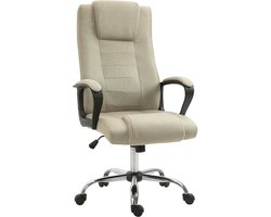 Vinsetto Office Chair Polyester 76L x 62B x 110-119H cm Beige