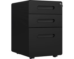 Vinsetto Rolcontainer archiefkast met 3 laden kantoorcontainer staal 924-007