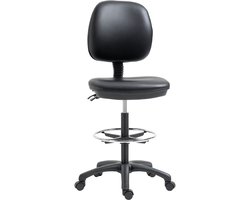 Vinsetto-Staande bureaustoel-PVC-49,5x46x137cm-Zwart