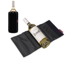 Vinsoir Wijnkoeler Sleeve - Flessenkoeler Mat Zwart - Flexibel en Herbruikbaar