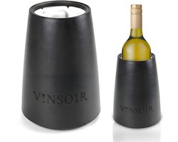 Vinsoir Wijnkoeler Staand - Flessenkoeler met Koelelement - Wijn 3 Uur Koud - Mat Zwart