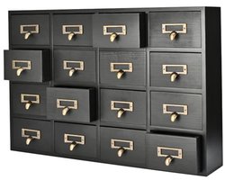 Vintage Apotheekkast met 16 Lades - Compacte Organizer voor Thuis en Kantoor