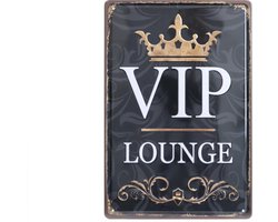 Vintage art - VIP lounge - Wandbord – Metaal - Multicolor - Retro - 20x30cm