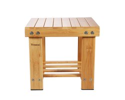 Vintage bamboe kruk - multifunctioneel - 1 stuk - natuurlijke uitstraling