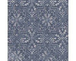 Vintage behang blauw 6337-08