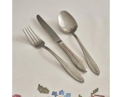 Vintage Bestekset – 18-delig – Roestvrij Staal – Voor 6 Personen