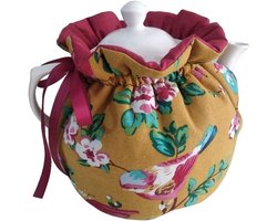 Vintage Bloemige Theepot Beschermhoes van Katoen, Decoratieve Thee Cozy met Isolatiepad voor Keuken en Huishouden, Perfect Cadeau voor Moeders en Vriendinnen