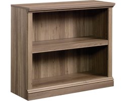 Vintage Boekenkast 2 Lagen - 60x29.5x80cm - Verstelbare Planken - Kantelbeveiliging - Open Opbergkast - Voor Woonkamer Kantoor - Bruin