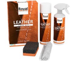 Vintage en geschuurd leer onderhoud set