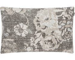 Vintage Flower Beige Kussen | 40 X 60 | Sierkussen Voor Woonkamer Of Slaapkamer